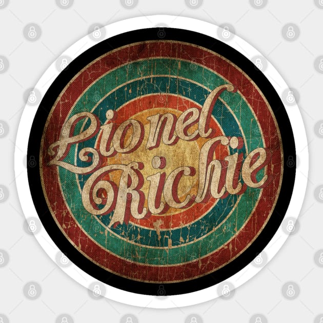 Circle Classic art - Lionel Richie Sticker by PREMAN PENSIUN PROJECT